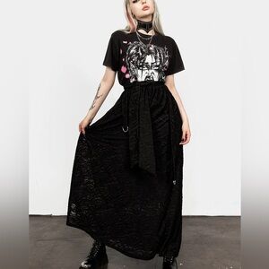 Disturbia Cinder Maxi Skirt - goth emo alternative killstar dolls kill alt midi
